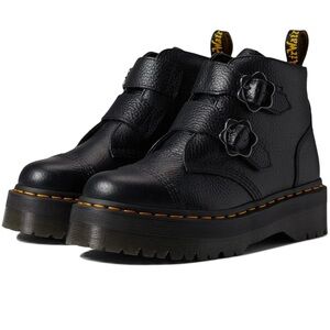 Dr. Martens Black Ankle Boots with Buckle Detail